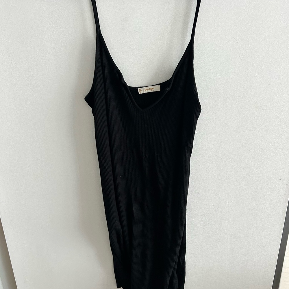 Golden by TNA Black Ribbed dress